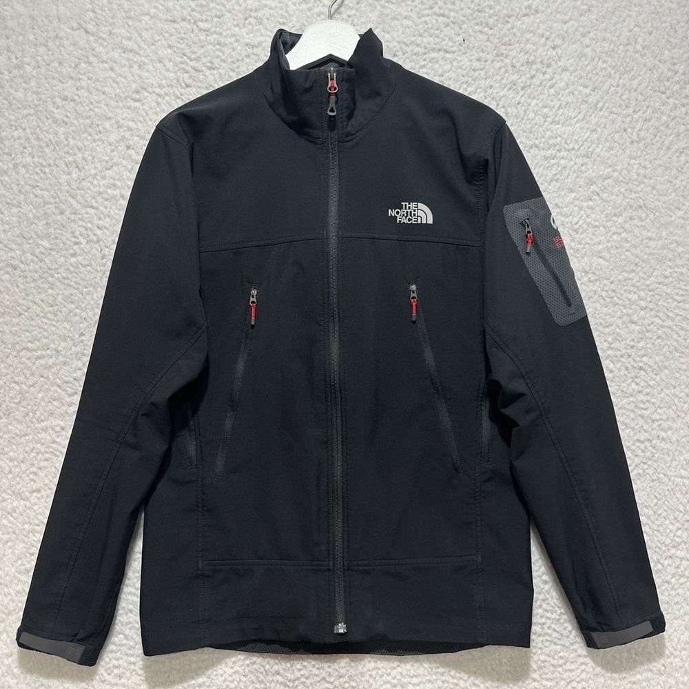 North Face Summit Series Windstopper Jacket Mens Size S Black Full Zip Softshell